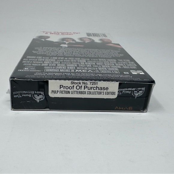 Pulp Fiction Letterbox Collectors Edition VHS 1996 No Stickers Factory Sealed - Picture 3 of 10